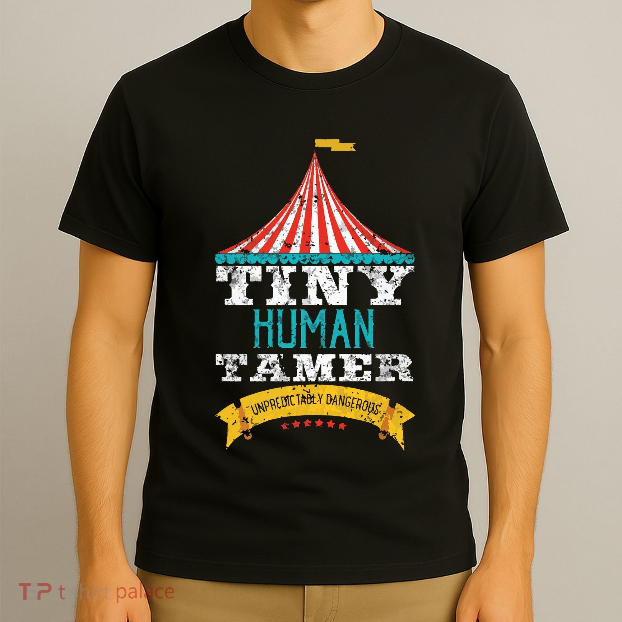 Tiny Human Tamer Circus Teacher Cute Childcare Provider T-Shirt