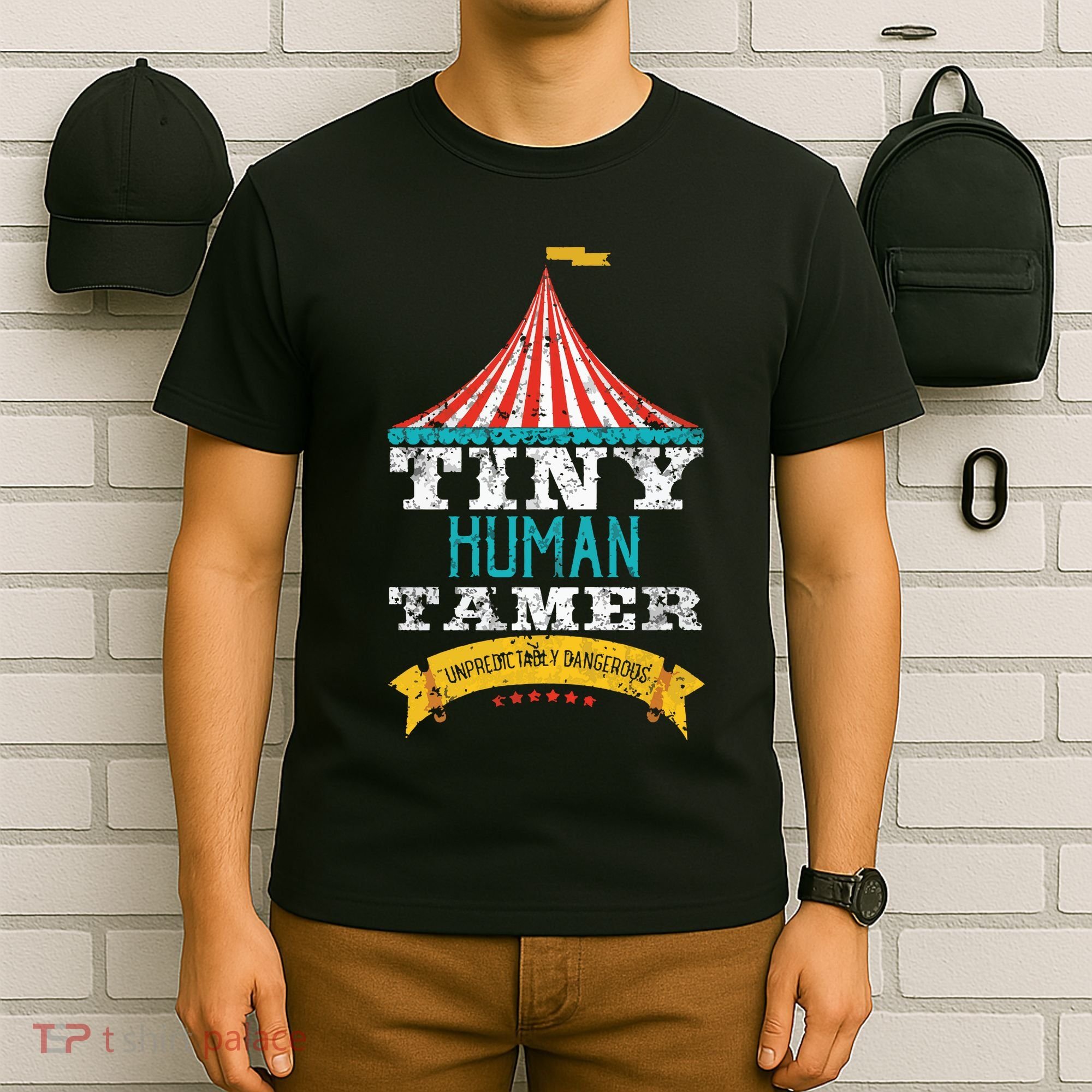 Tiny Human Tamer Circus Teacher Cute Childcare Provider T-Shirt