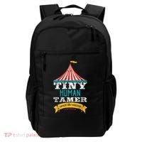 Tiny Human Tamer Circus Teacher Cute Childcare Provider Backpack thumb 0