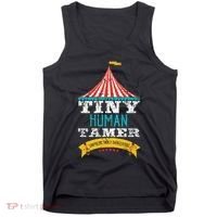 Tiny Human Tamer Circus Teacher Cute Childcare Provider Tank Top thumb 0