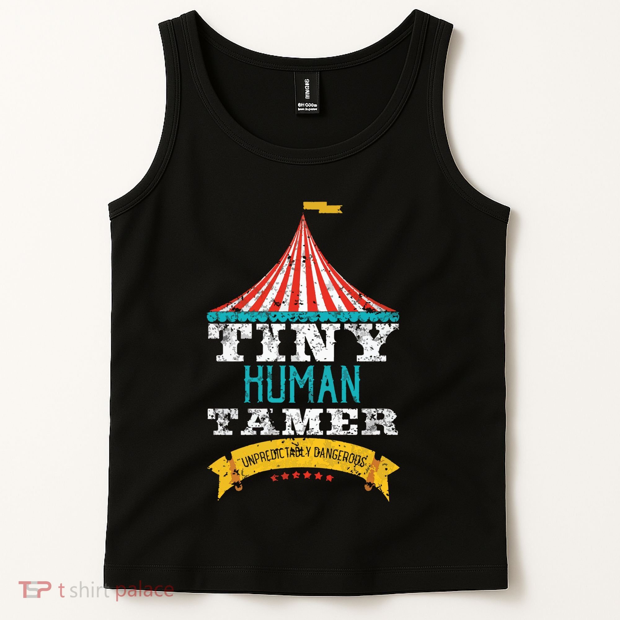 Tiny Human Tamer Circus Teacher Cute Childcare Provider Tank Top