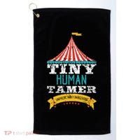 Tiny Human Tamer Circus Teacher Cute Childcare Provider Golf Towel thumb 0