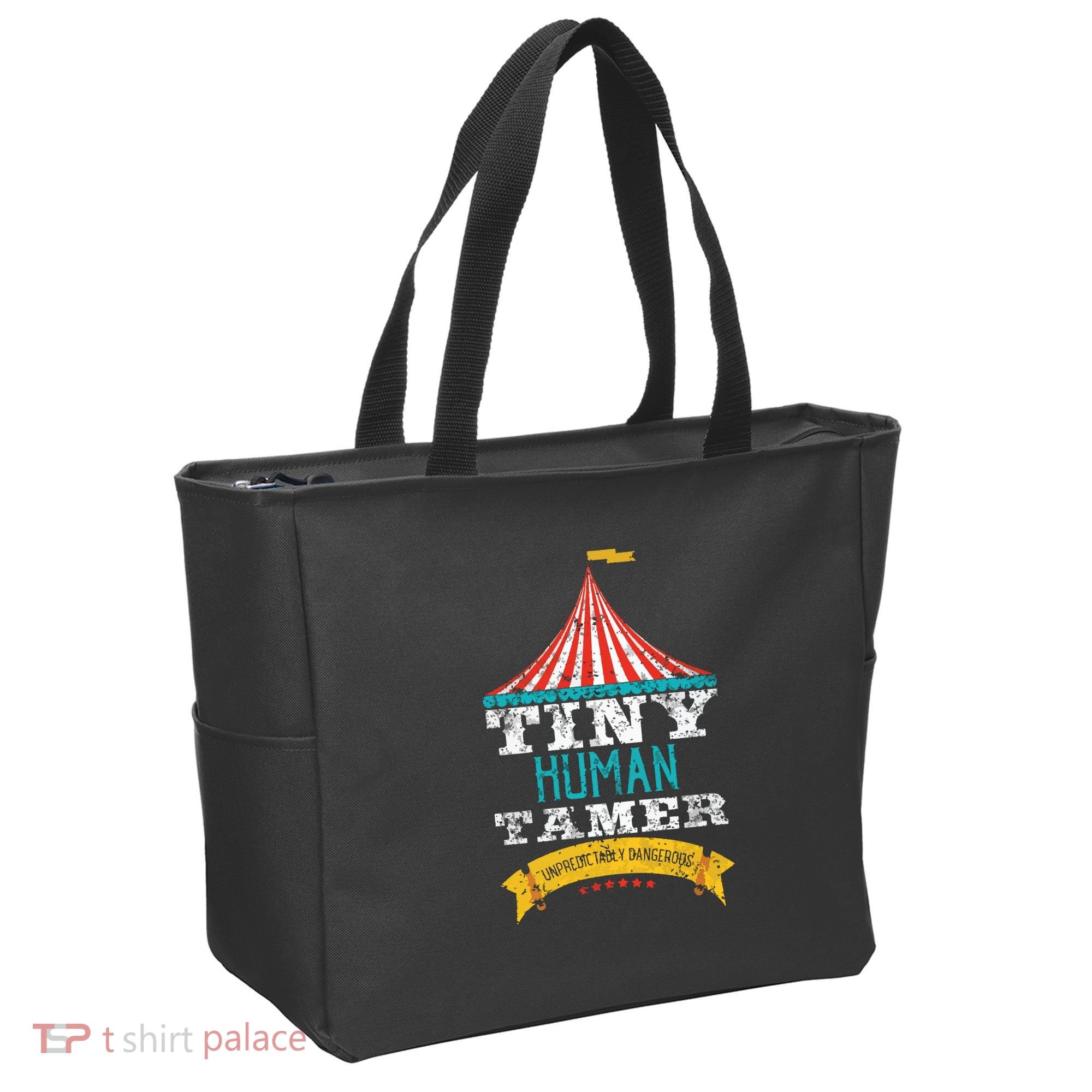 Tiny Human Tamer Circus Teacher Cute Childcare Provider Tote Bag