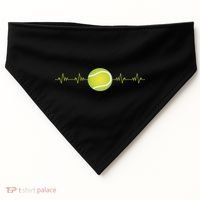 Tennis Heartbeat USA-Made Doggie Bandana thumb 0