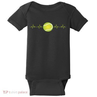 Tennis Heartbeat Baby Bodysuit