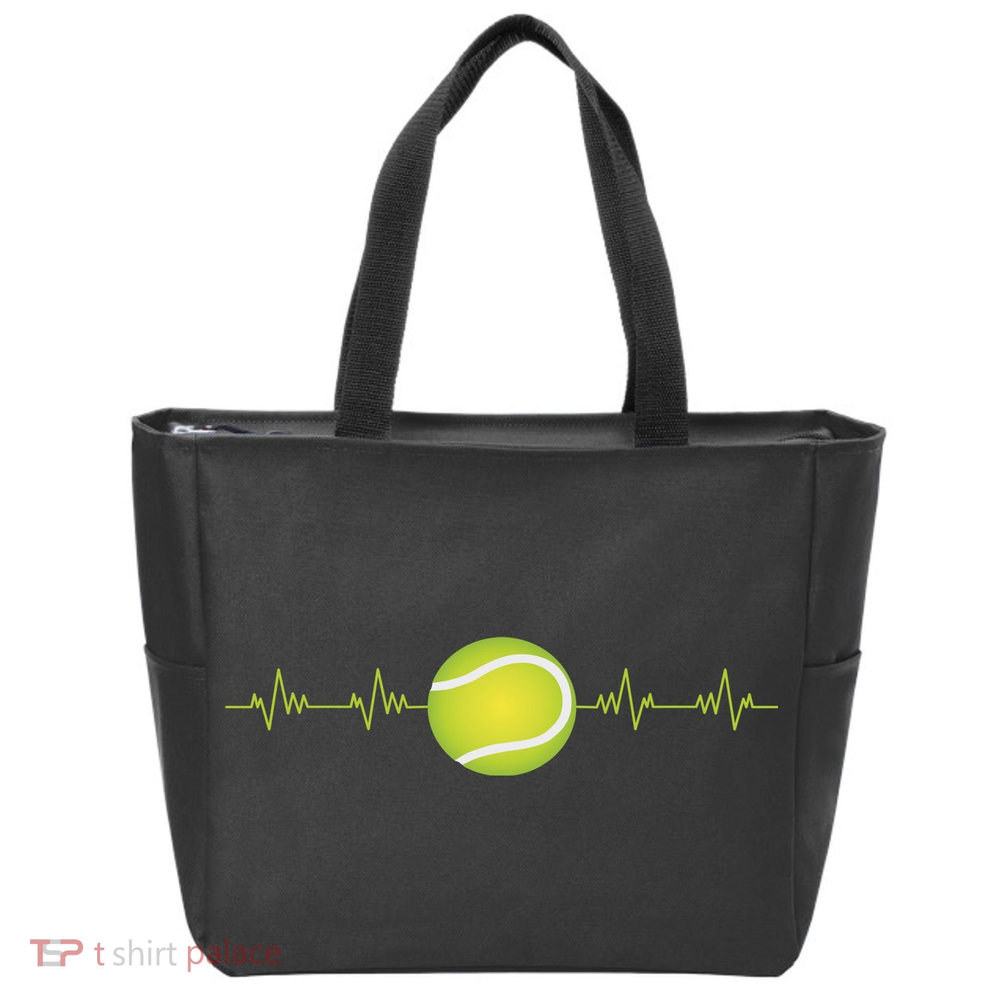 Tennis Heartbeat Tote Bag