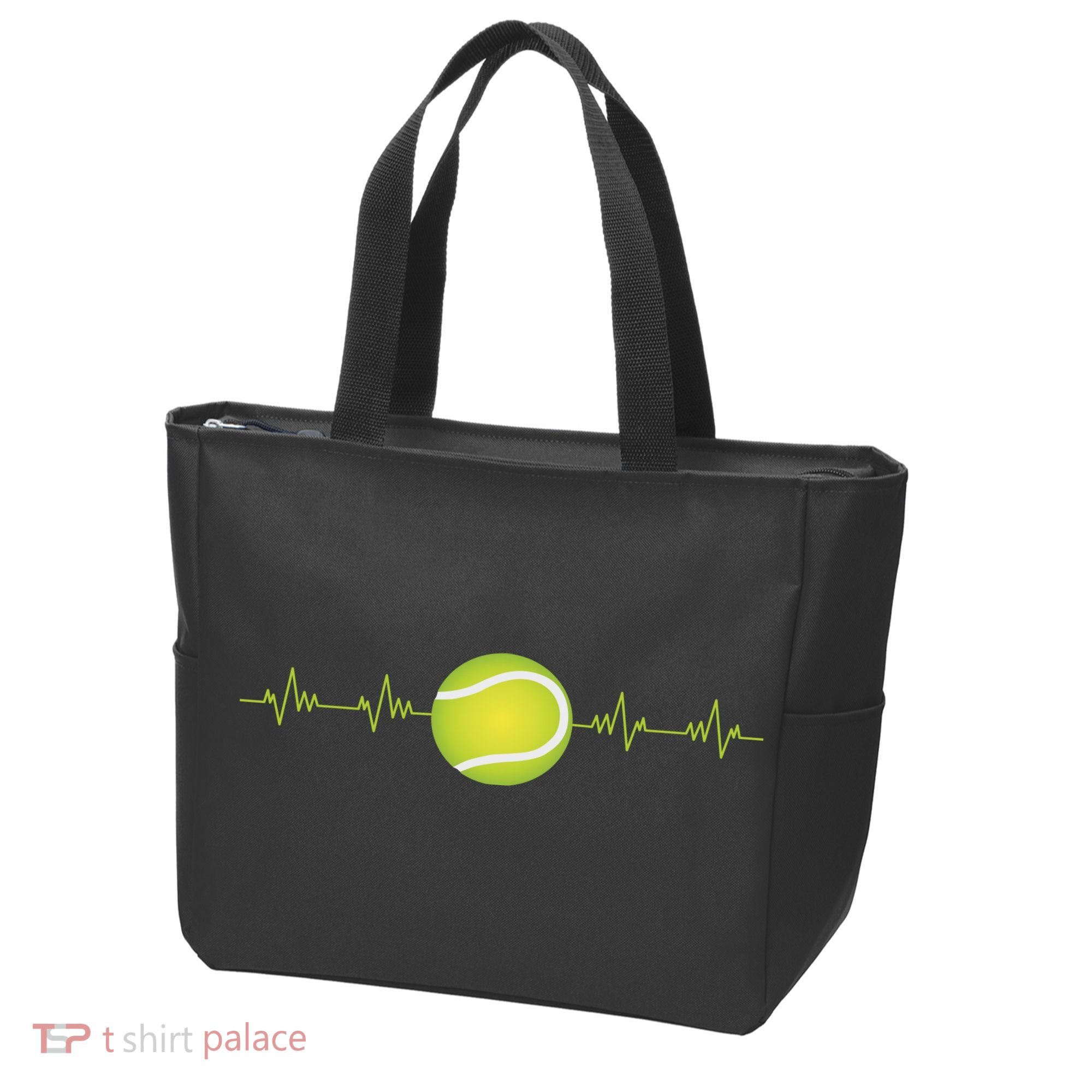 Tennis Heartbeat Tote Bag