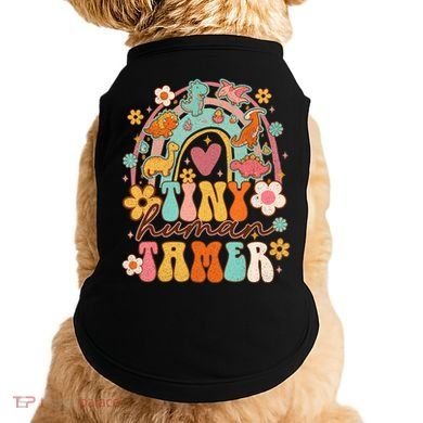 Tiny Human Tamer Groovy Rainbow Daycare Provider Teacher Doggie Tank