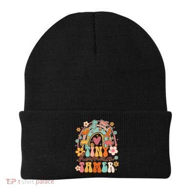Tiny Human Tamer Groovy Rainbow Daycare Provider Teacher Beanie