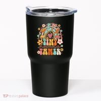 Tiny Human Tamer Groovy Rainbow Daycare Provider Teacher Tumbler thumb 0