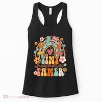 Tiny Human Tamer Groovy Rainbow Daycare Provider Teacher Women's Tank Top thumb 0