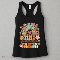 Tiny Human Tamer Groovy Rainbow Daycare Provider Teacher Women's Tank Top thumb 3