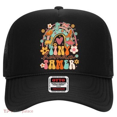 Tiny Human Tamer Groovy Rainbow Daycare Provider Teacher Hat