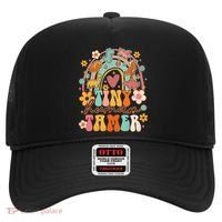 Tiny Human Tamer Groovy Rainbow Daycare Provider Teacher Hat thumb 0