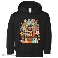 Tiny Human Tamer Groovy Rainbow Daycare Provider Teacher Toddler Hoodie thumb 0