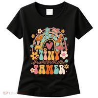 Tiny Human Tamer Groovy Rainbow Daycare Provider Teacher Women's T-Shirt thumb 0