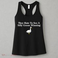 They Hate To See A Silly Goose Winning Goose Funny Saying Women's Tank Top thumb 3
