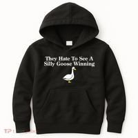 They Hate To See A Silly Goose Winning Goose Funny Saying Kids Hoodie thumb 0