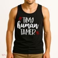 Tiny Human Tamer Funny Tank Top thumb 3