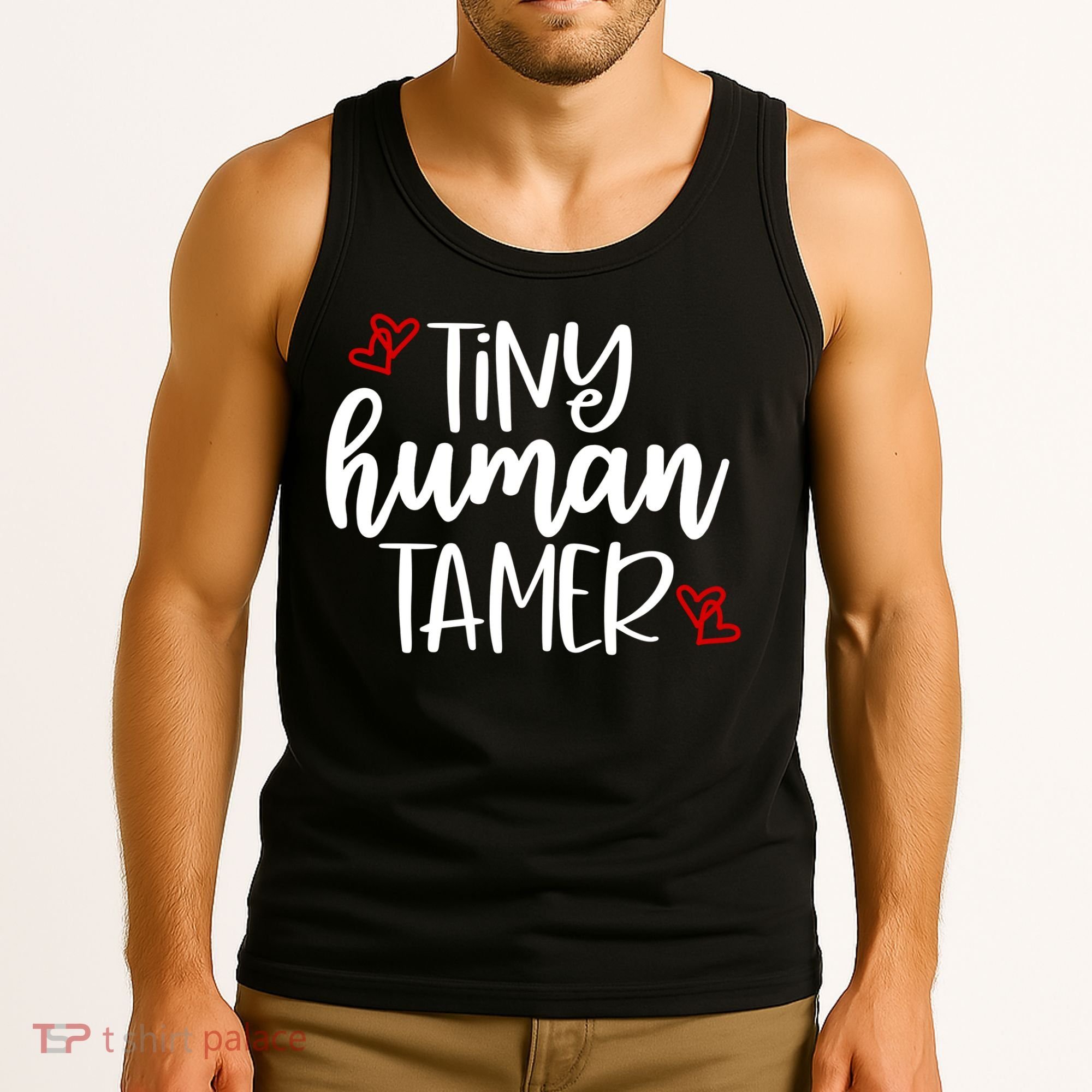 Tiny Human Tamer Funny Tank Top