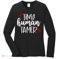 Tiny Human Tamer Funny Women's Long Sleeve Shirt thumb 0