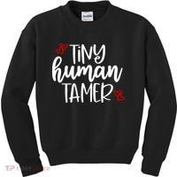 Tiny Human Tamer Funny Kids Sweatshirt thumb 0
