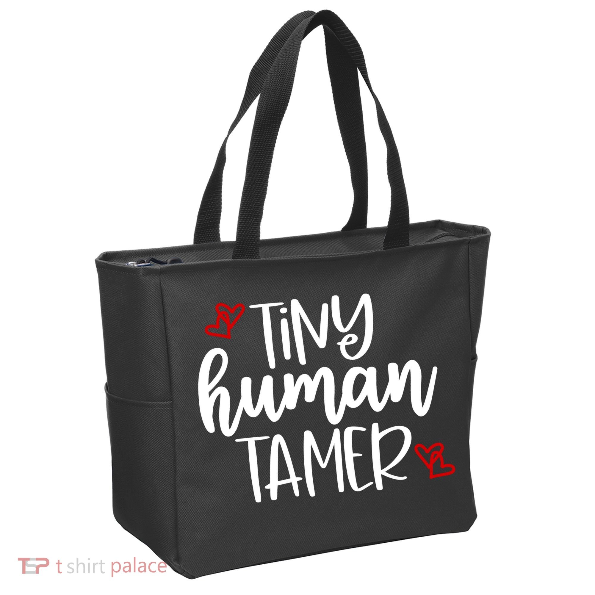 Tiny Human Tamer Funny Tote Bag