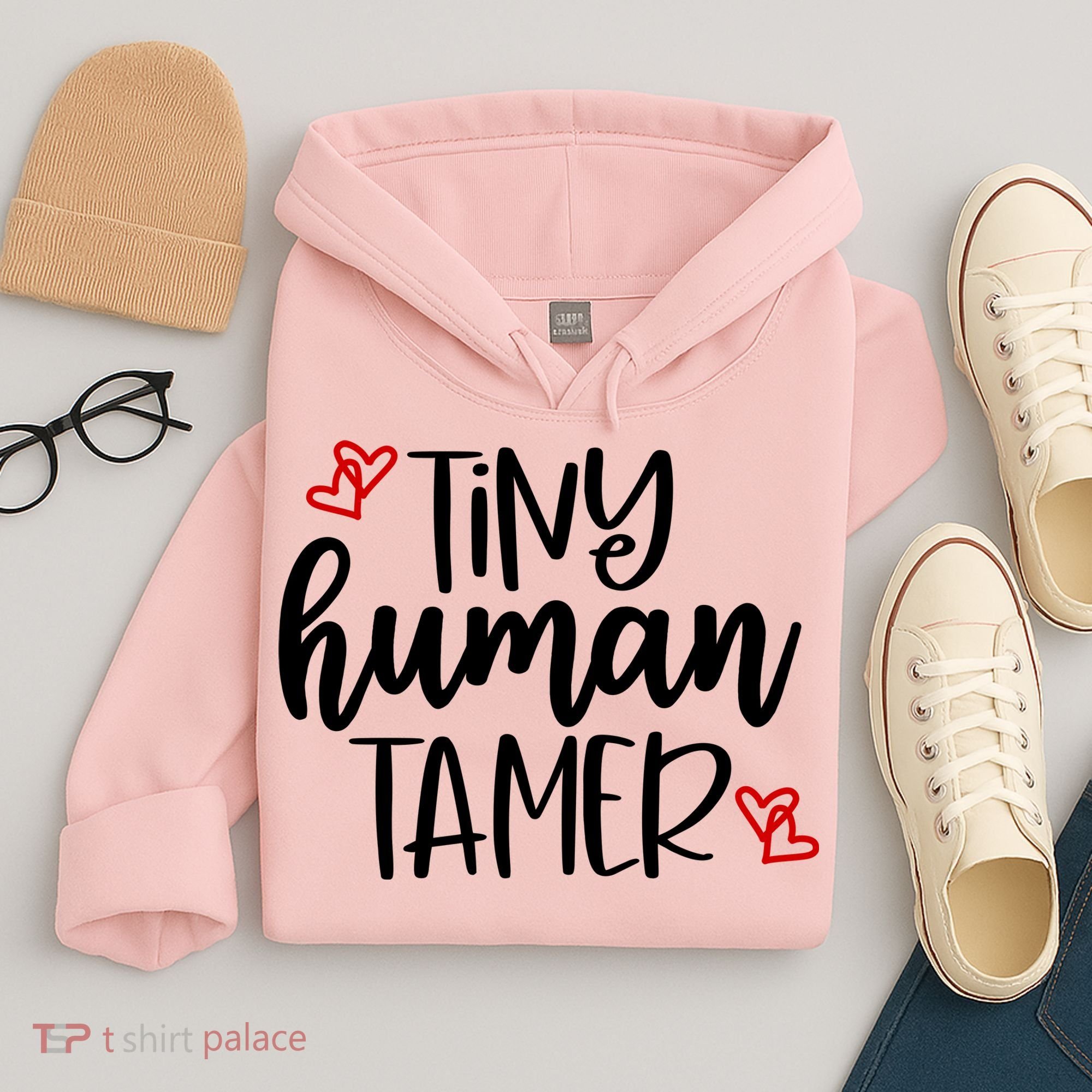 Tiny Human Tamer Funny Hoodie
