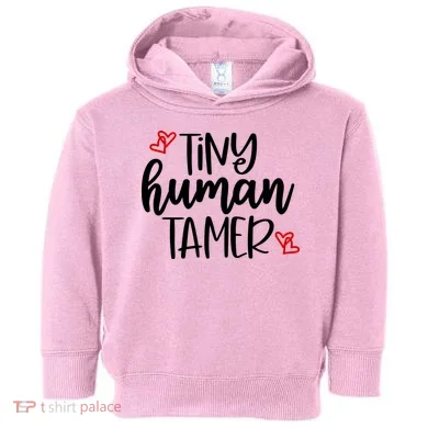 Tiny Human Tamer Funny Toddler Hoodie