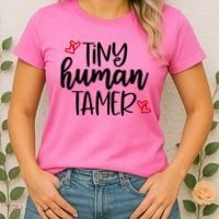 Tiny Human Tamer Funny Women's T-Shirt thumb 2
