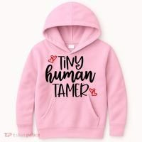 Tiny Human Tamer Funny Kids Hoodie thumb 0