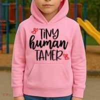 Tiny Human Tamer Funny Kids Hoodie thumb 2