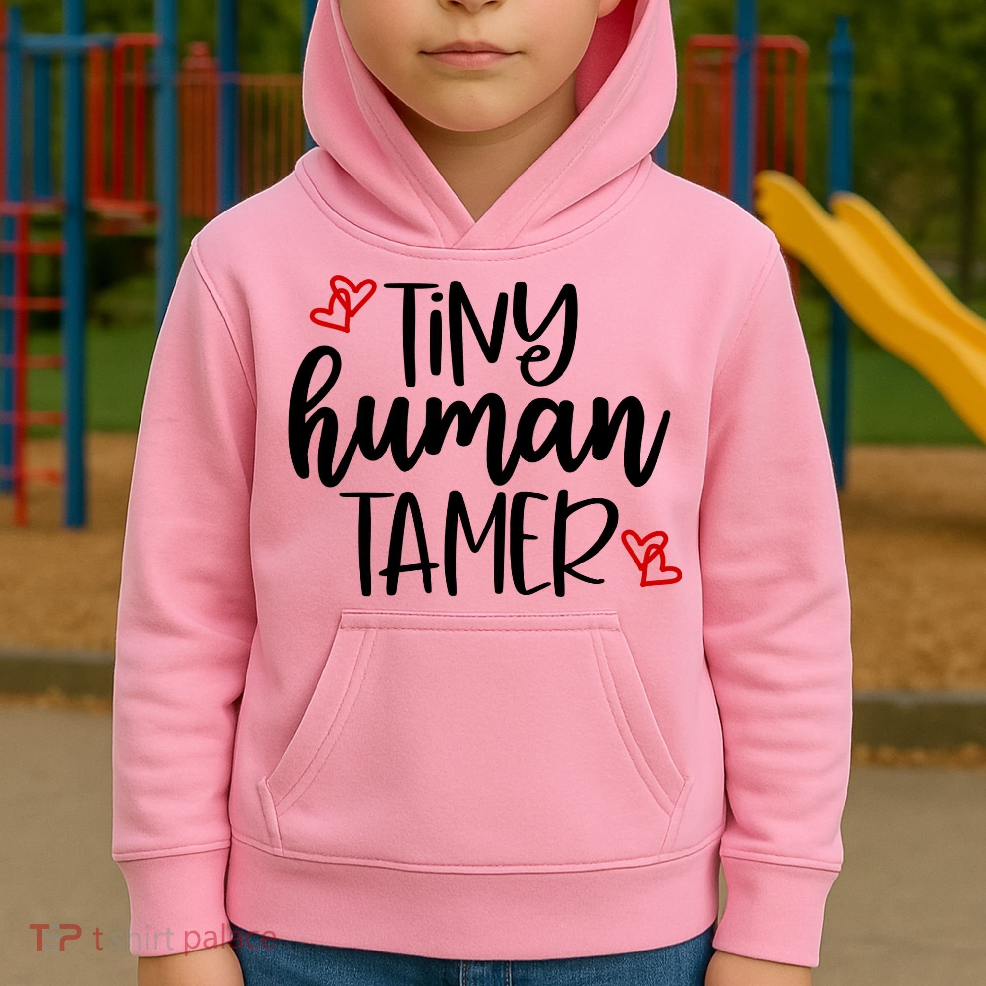 Tiny Human Tamer Funny Kids Hoodie