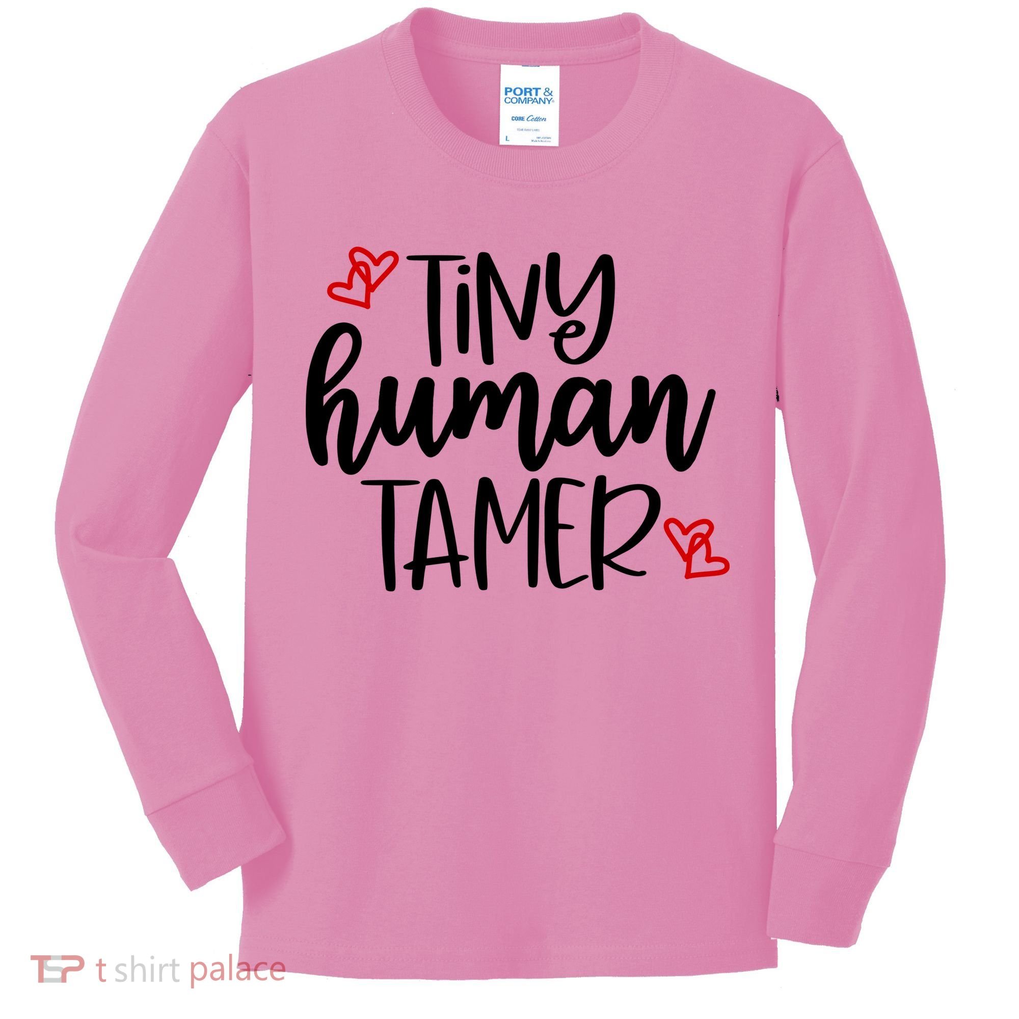 Tiny Human Tamer Funny Kids Long Sleeve Shirt