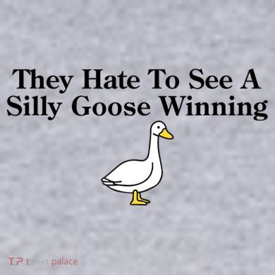 They Hate To See A Silly Goose Winning Funny Women's Racerback Cropped Tank