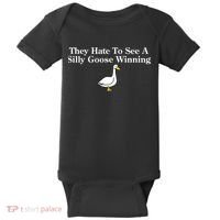 They Hate To See A Silly Goose Winning Funny Baby Bodysuit thumb 0