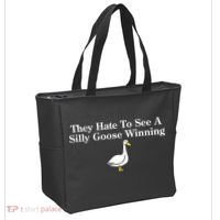 They Hate To See A Silly Goose Winning Funny Tote Bag thumb 2