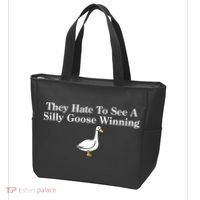 They Hate To See A Silly Goose Winning Funny Tote Bag thumb 3