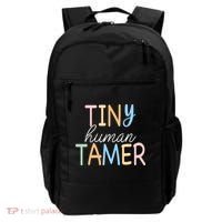 Tiny Human Tamer Daycare Provider Teacher Life Wo Gift Backpack thumb 0