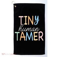 Tiny Human Tamer Daycare Provider Teacher Life Wo Gift Golf Towel thumb 0