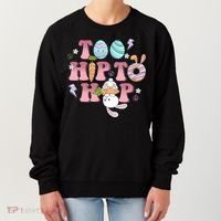 Too Hip To Hop Cute Easter Bunny Holiday Women's Sweatshirt thumb 0