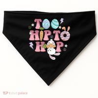 Too Hip To Hop Cute Easter Bunny Holiday USA-Made Doggie Bandana thumb 0