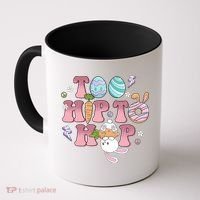 Too Hip To Hop Cute Easter Bunny Holiday Coffee Mug thumb 0