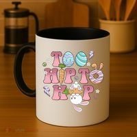 Too Hip To Hop Cute Easter Bunny Holiday Coffee Mug thumb 4