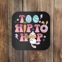 Too Hip To Hop Cute Easter Bunny Holiday Coaster thumb 0