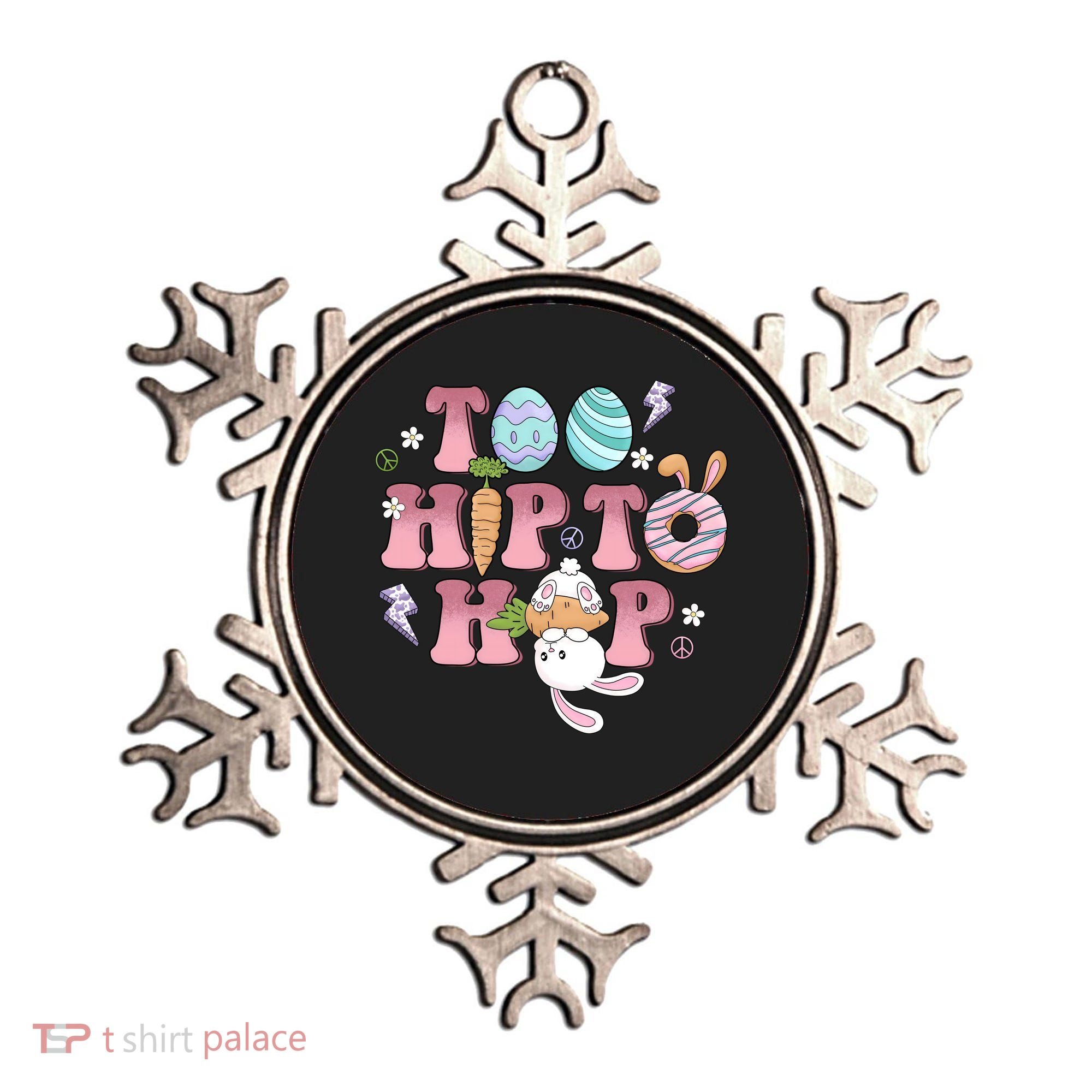 Too Hip To Hop Cute Easter Bunny Holiday Ornament