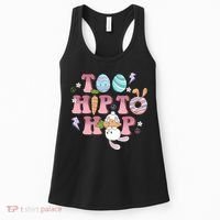 Too Hip To Hop Cute Easter Bunny Holiday Women's Tank Top thumb 0