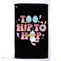 Too Hip To Hop Cute Easter Bunny Holiday Golf Towel thumb 0