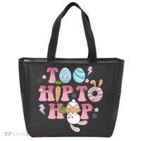Too Hip To Hop Cute Easter Bunny Holiday Tote Bag thumb 0