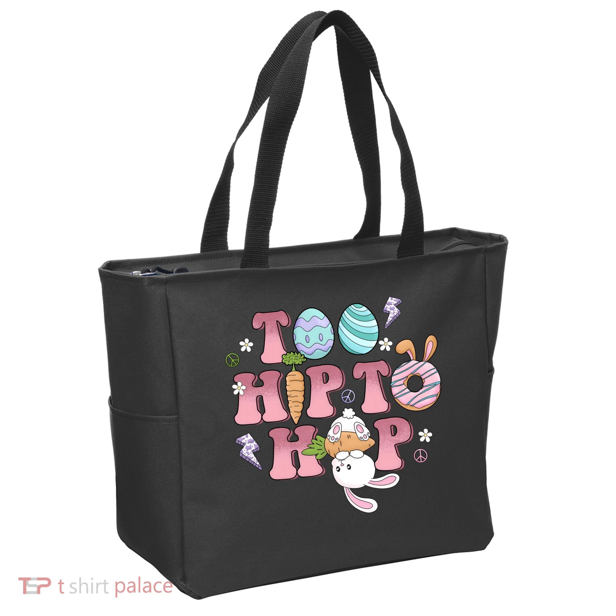 Too Hip To Hop Cute Easter Bunny Holiday Tote Bag